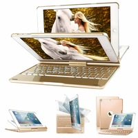 Husa Tableta cu Tastatura Apple iPad 9.7" 6Th Generation 2018 IPad Air 6" 2018 ofera protectie Lux Rotire 360 Gold