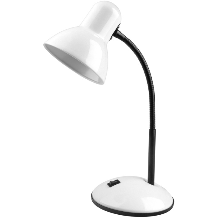 Lampa de birou Avide Basic alb, metal, max. 40W, E27