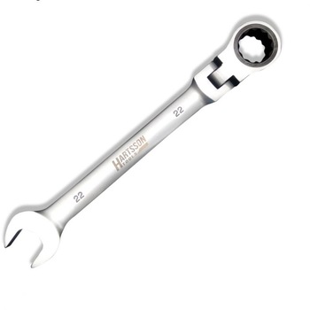 Cheie combinata plata inelara cu clichet si articulatie, 17mm, Cr-V, Hartsson Cheie combinata plata inelara cu clichet si articulatie, 17mm, Cr-V, Hartsson
