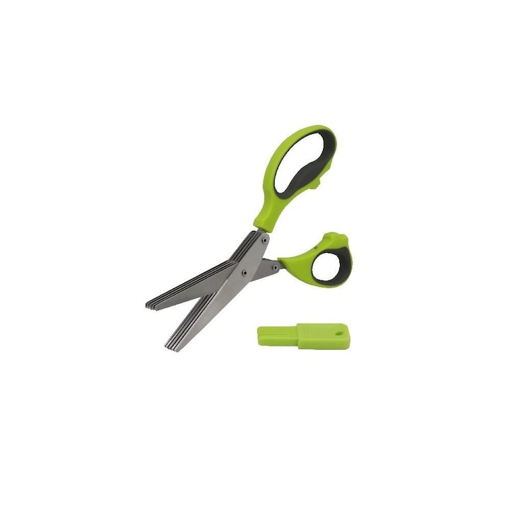 Ножица за зелени подправки zephyr zp 1642 mh, 21.6 см, четка за почистване
