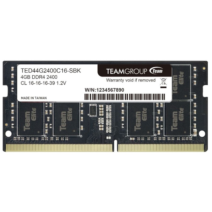 Memorie RAM 4 GB sodimm ddr4, 2400 Mhz, TeamGroup, pentru laptop
