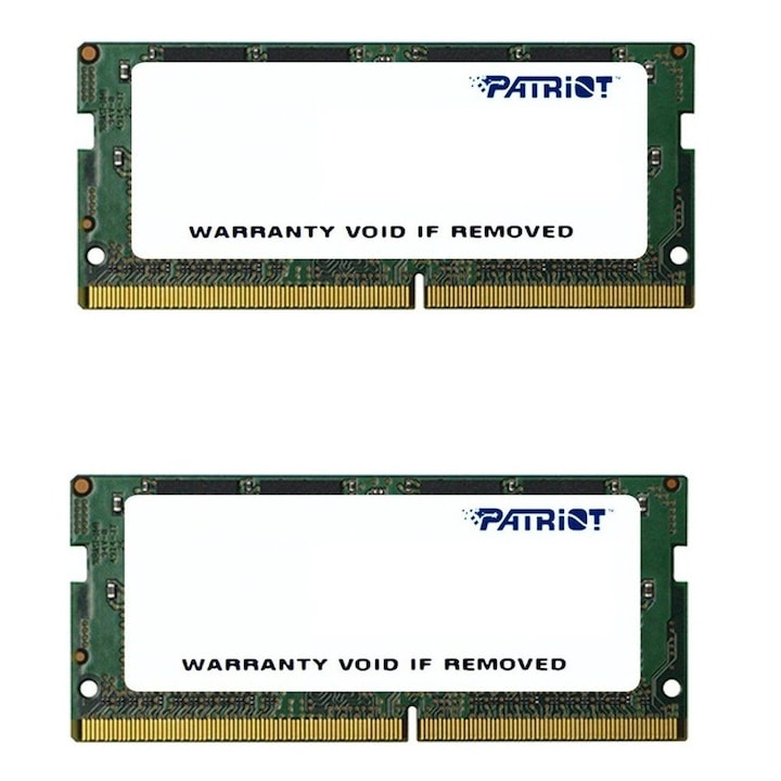 Памет 16 GB RAM, 2x8 GB комплект, sodimm ddr4, 2400 Mhz, Patriot, за лаптоп