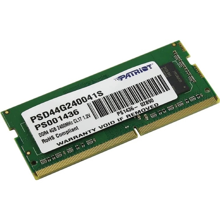 Memorie RAM 4 GB sodimm ddr4, 2400 Mhz, Patriot , pentru laptop