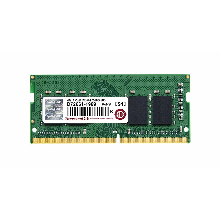 Memorie RAM 4 GB sodimm ddr4, 2400 Mhz, Transcend, pentru laptop