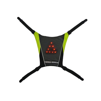Mini Vesta reflectorizanta ciclism, alergare prindere rucsac cu semnalizare rutiera 10 LED-uri, unisex pentru activitati in aer liber negru, BKGJ0008 Mini Vesta reflectorizanta ciclism, alergare prindere rucsac cu semnalizare rutiera 10 LED-uri, unisex pentru activitati in aer liber negru, BKGJ0008