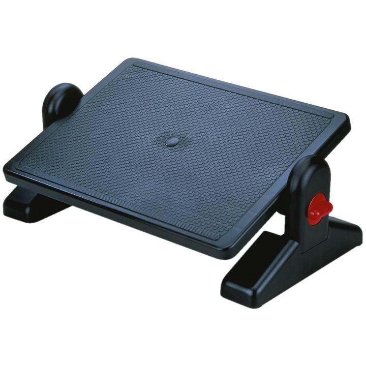 Lábtartó, ergonomikus, állítható (x2), 400x70x350mm, Q-connect - Fekete