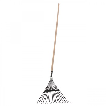 Grebla pentru frunze, ATS, otel, cu coada din lemn, 18 dinti, 160 cm Grebla pentru frunze, ATS, otel, cu coada din lemn, 18 dinti, 160 cm
