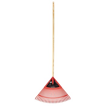 Grebla pentru frunze, ATS, PVC, cu coada din lemn, 24 dinti Grebla pentru frunze, ATS, PVC, cu coada din lemn, 24 dinti