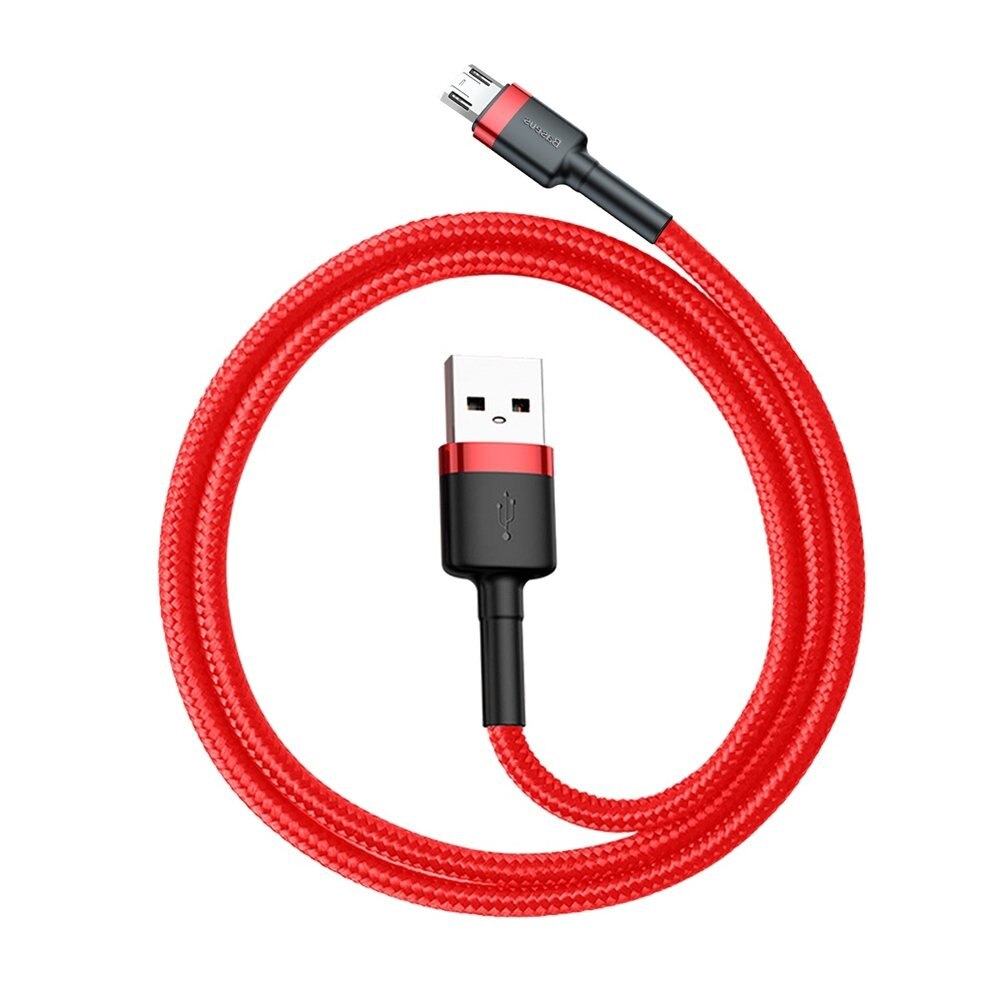 Cablu micro USB QC3.0 2.4A 0,5M, BASEUS Cafule, rosu