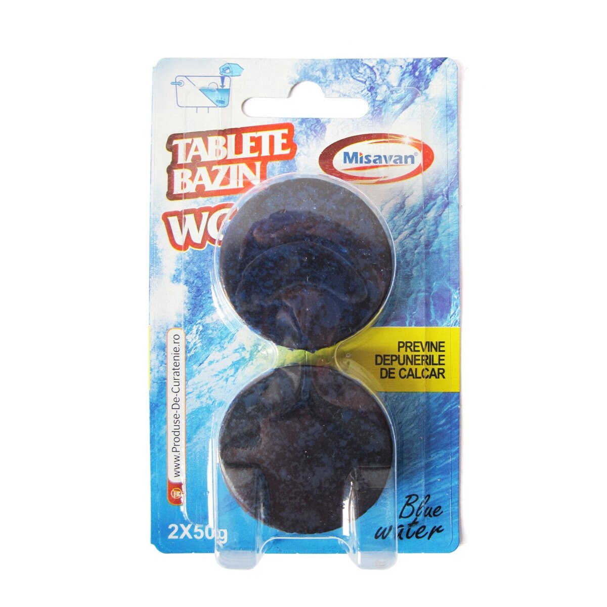 Odorizant pentru bazin toaleta Misavan, albastru, 2 x 50 g, AN
