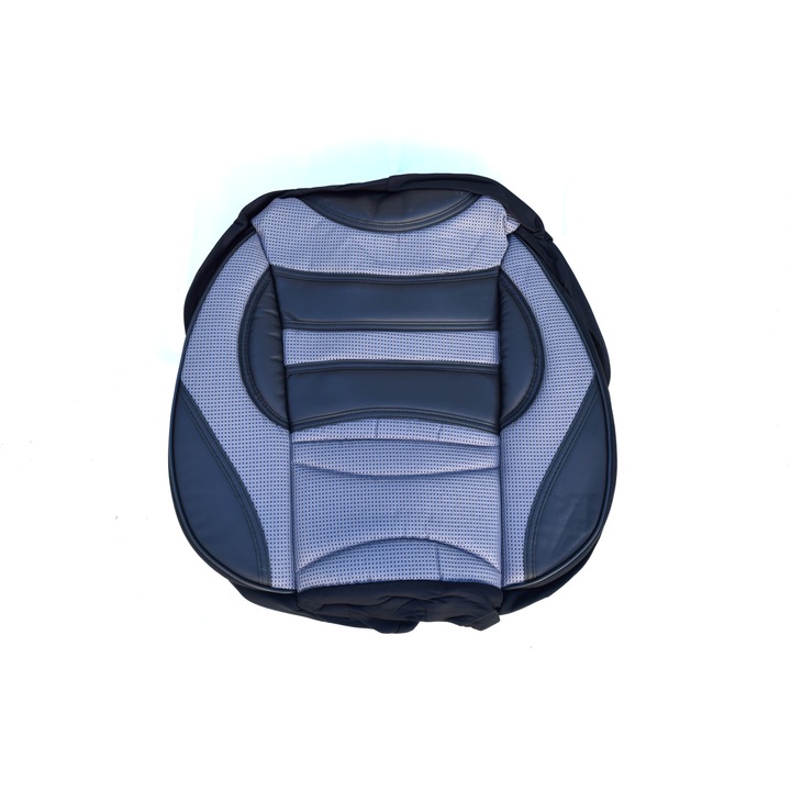 Husa auto Premium IDL®, Fractionata ce contine 11 PIESE: 2 x husa scaun fata sezut, 2 x husa scaun fata spatar, 1 x husa sezut spate, 1 x husa spatar spate, 5 x husa tetiera, Culoare Neagra-Gri