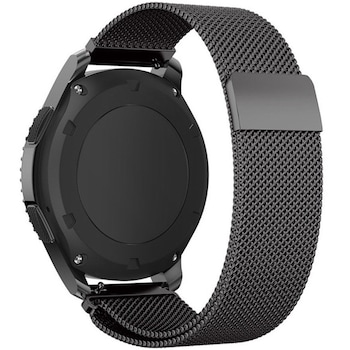 Curea ceas Smartwatch Samsung Gear S2 Black Milanese Loop, iUni 20 mm Otel Inoxidabil Curea ceas Smartwatch Samsung Gear S2 Black Milanese Loop, iUni 20 mm Otel Inoxidabil