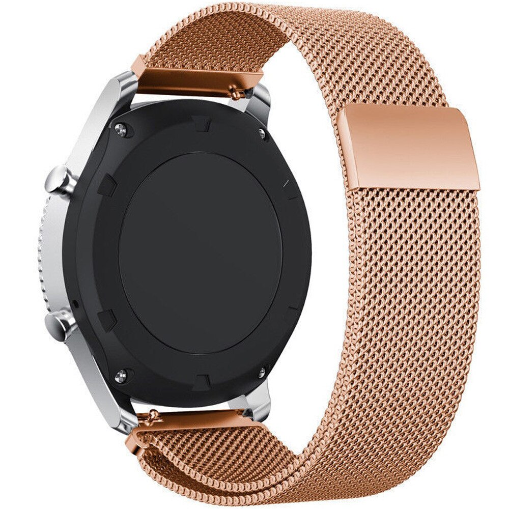 Curea ceas Smartwatch Samsung Gear S2 Rose Gold Milanese Loop, iUni 20 mm Otel Inoxidabil