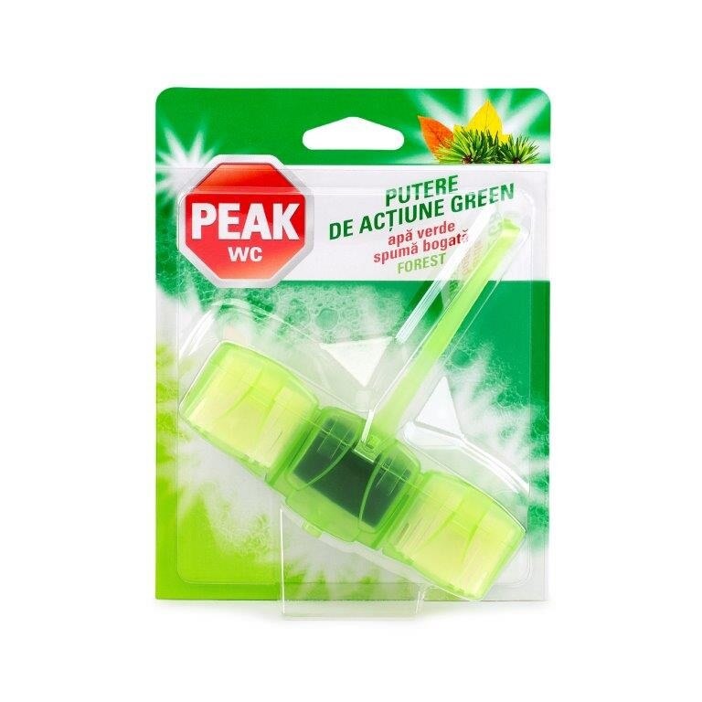 Odorizant wc baie Peak Putere de Actiune, green forest, 45 g, AN