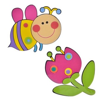 Set 2 Stickere decorative iMK®, Model Albinuta cu floare, Usor de aplicat, Confectionat din Spuma Set 2 Stickere decorative iMK®, Model Albinuta cu floare, Usor de aplicat, Confectionat din Spuma