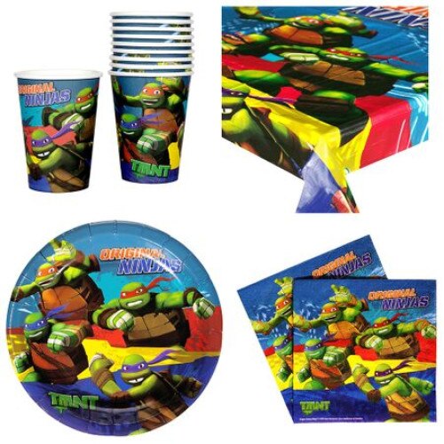 Set 41 accesorii iMK® pentru petrecere , Model Original Ninjas, Multicolor