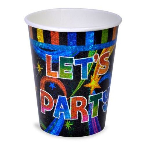 Set 10 pahare iMK® pentru petreceri, Potrivite pentru orice petrecere , Model ,,LET'S PARTY''