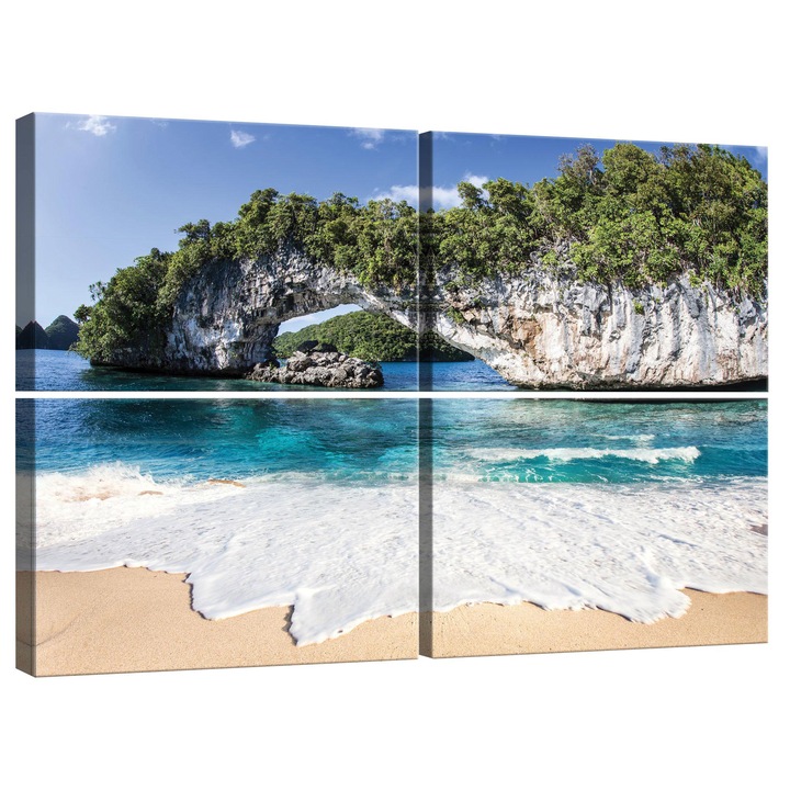 Set Tablouri DEGRETS 78391 Canvas, 80 x 120 cm, 4 piese (4x40x60 cm), Mare