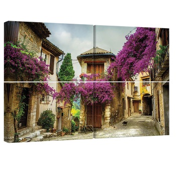 Set Tablouri DEGRETS 78395 Canvas, 80 x 120 cm, 4 piese (4x40x60 cm), Oras Vechi Set Tablouri DEGRETS 78395 Canvas, 80 x 120 cm, 4 piese (4x40x60 cm), Oras Vechi