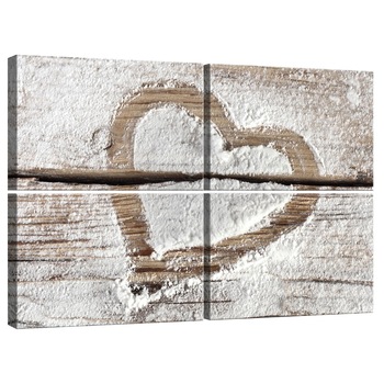 Set Tablouri DEGRETS 78397 Canvas, 80 x 120 cm, 4 piese (4x40x60 cm), Dragoste - Inima 2 Set Tablouri DEGRETS 78397 Canvas, 80 x 120 cm, 4 piese (4x40x60 cm), Dragoste - Inima 2