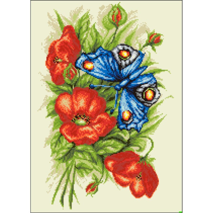 Goblen Serenada fluturasului - kit goblen cu diagrama color, Rogoblen