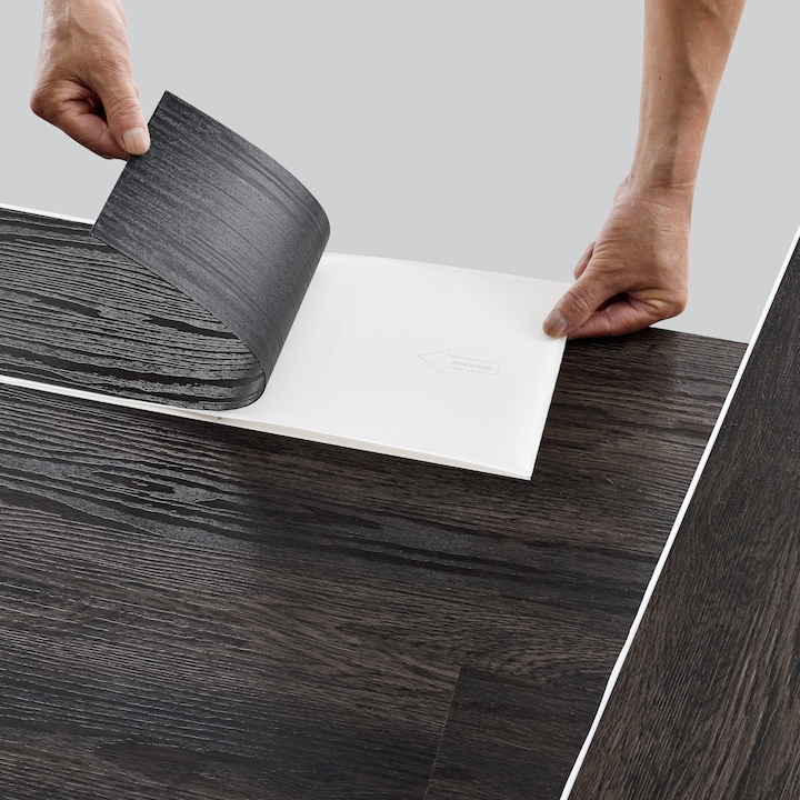 [neu.holz] Vinyl-PVC laminált padló Amazon - öntapadós padlóburkolat Natural Edition Dark wood wenge 7 db padlólap = 0,975 m²