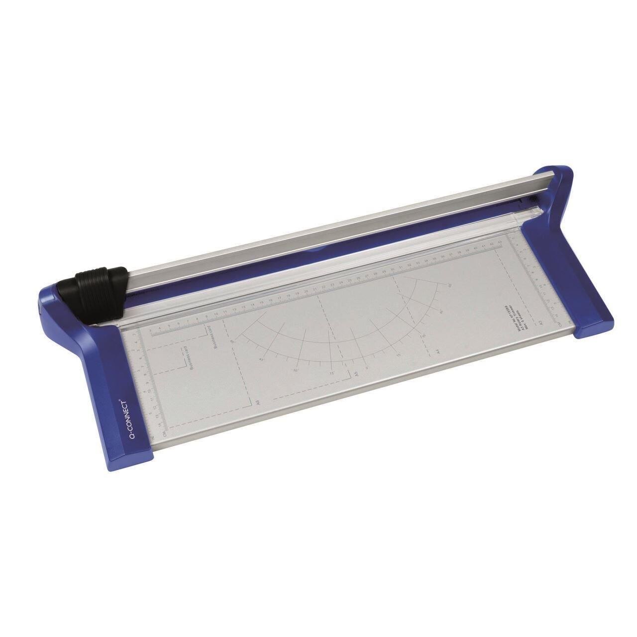 Trimmer rotativ Q-CONNECT, A3, capacitate 8 coli, lungime taiere 46 cm, albastru/argintiu