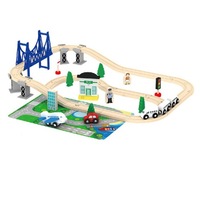 set trenulet din lemn city wooden airport train acooltoy 44 piese imagen 0_0_0