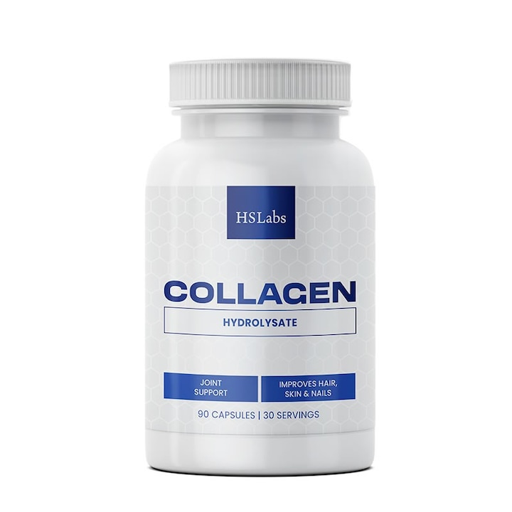Colagen Hidrolizat, 1000 mg, 90 Tablete, reduce liniile fine si ridurile, imbunatateste hidratarea si fermitatea pielii, ajuta la reducerea celulitei si a vergeturilor