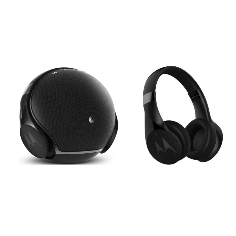 Casti Bluetooth Motorola Stereo Sphere Black, 2 in 1, Negru - eMAG.ro