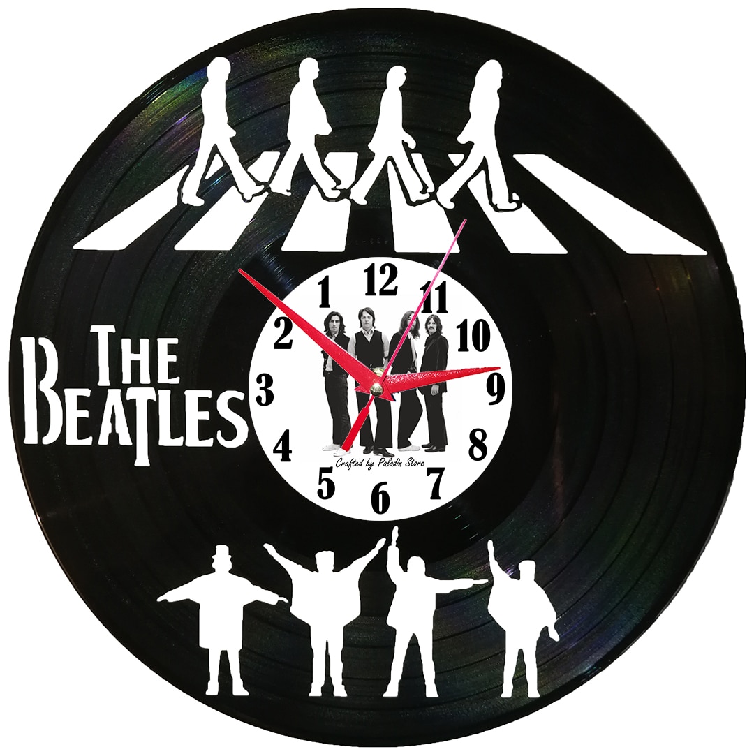 Ceas de perete disc vinil sens invers - The Beatles