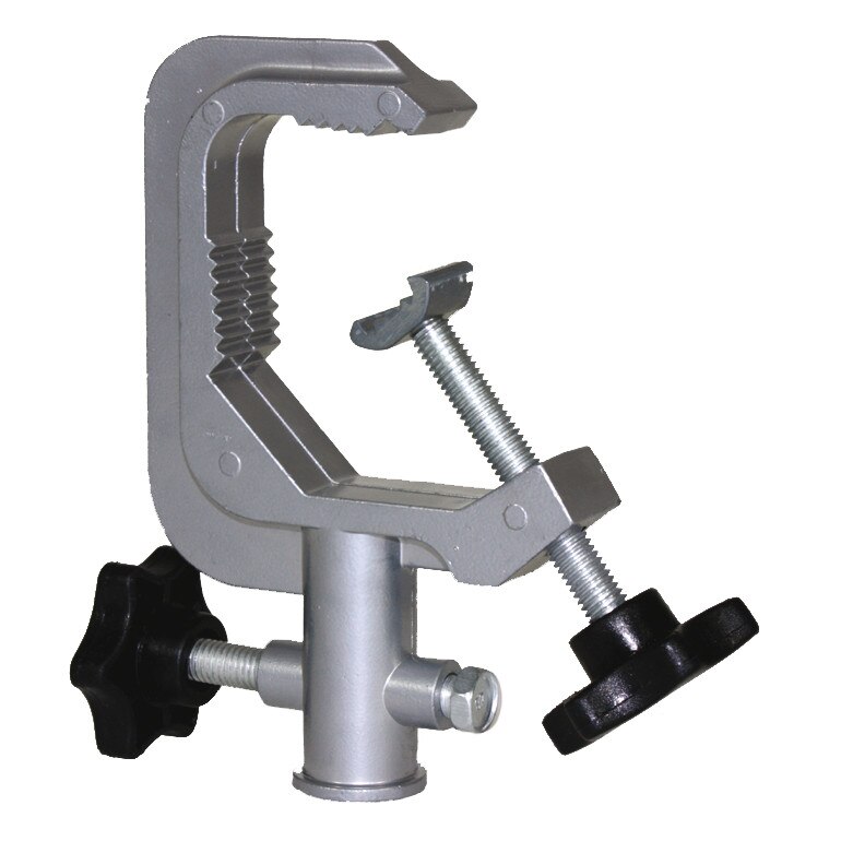 Carlig pentru stativ lumini cu sistem de blocare, argintiu