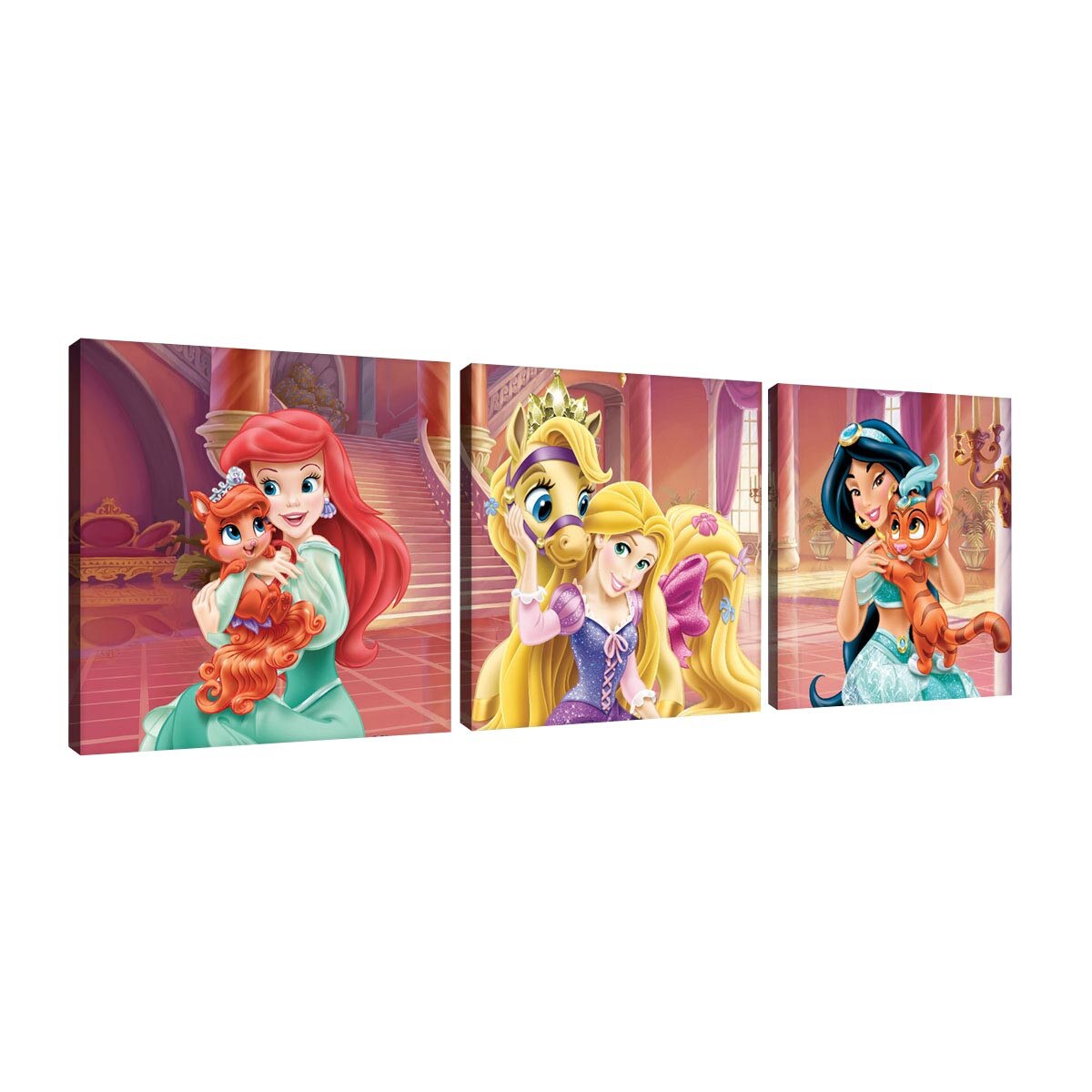 Set Tablouri DEGRETS 78430 Canvas, 25 x 75 cm, 3 piese (3x25x25 cm), Printese - Animale 1