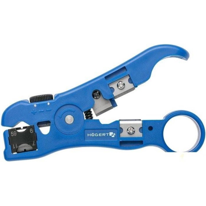 Professzionális csupaszító és vágó fogó, Hogert, univerzális, 125 mm-es kábelekhez
