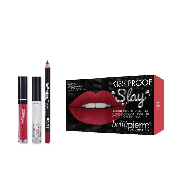 Set de buze BellaPierre Kiss Proof Slay - Hothead