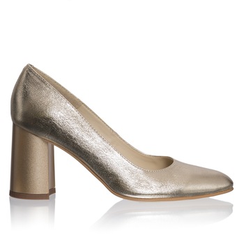 Pantofi dama din piele naturala - Auriu - R11 AU Pantofi dama din piele naturala - Auriu - R11 AU
