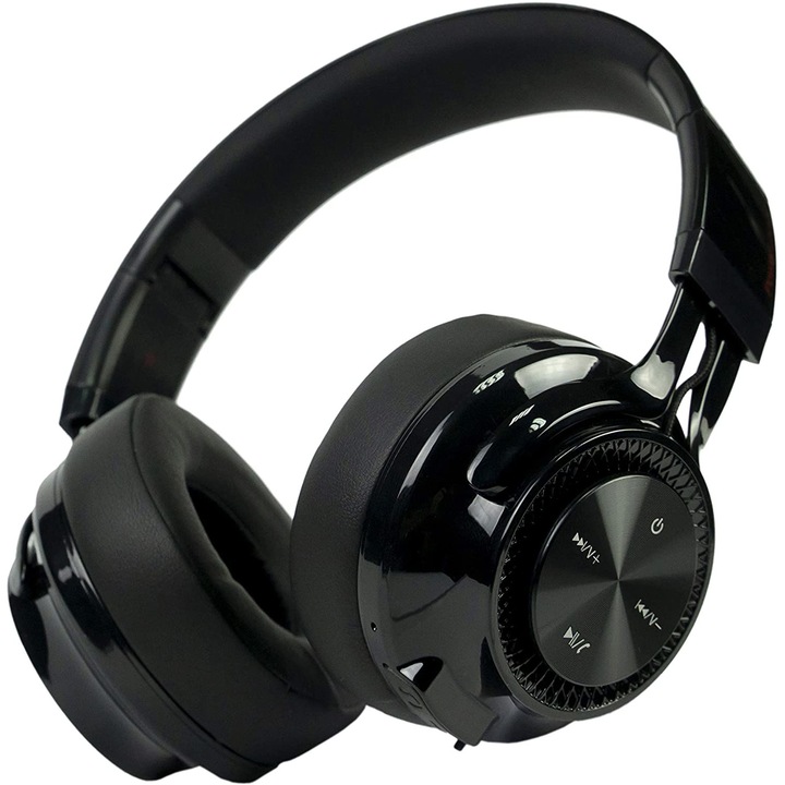 Безжични Bluetooth Слушалки PowerLocus P3 - Over-Ear, HD Stereo Сгъваеми [40 часа батерия] - Черен