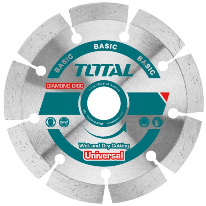 Disc diamantat de taiere, segmentat, pentru beton, diametru 180 mm, YTGT-2131803