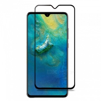 Folie de Sticla Huawei Mate 20 - Acoperire completa ecran, Margini negre Folie de Sticla Huawei Mate 20 - Acoperire completa ecran, Margini negre