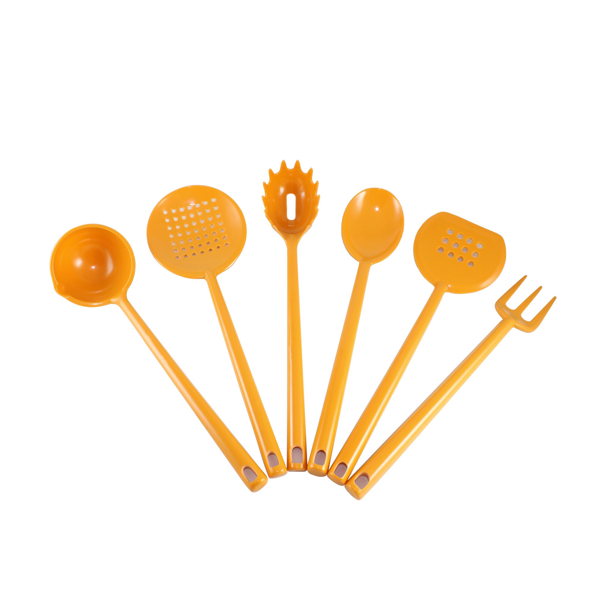 Set 6 ustensile termorezistente pentru bucatarie, Excelsa, portocaliu