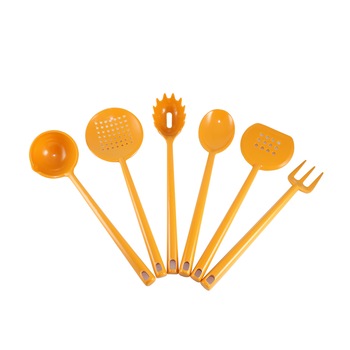 Set 6 ustensile termorezistente pentru bucatarie, Excelsa, portocaliu Set 6 ustensile termorezistente pentru bucatarie, Excelsa, portocaliu
