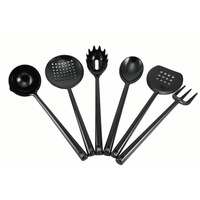 Set 6 ustensile termorezistente pentru bucatarie, Excelsa, negru