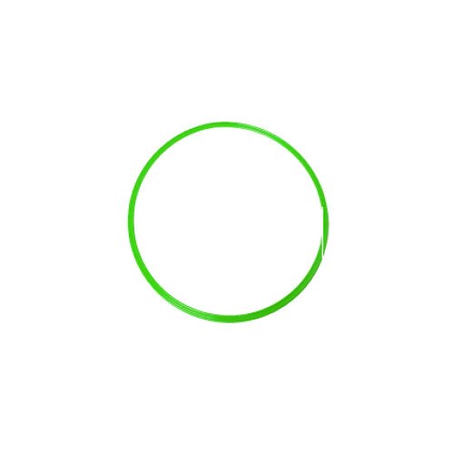 Cerc coordonare, verde, 70 cm