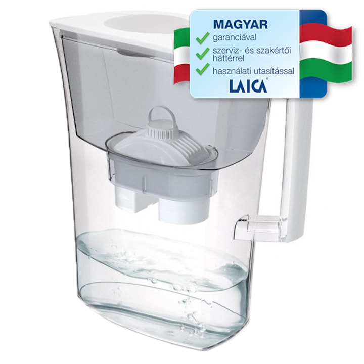 Laica Prime Line Elegance vízszűrő kancsó, 3L, Fehér