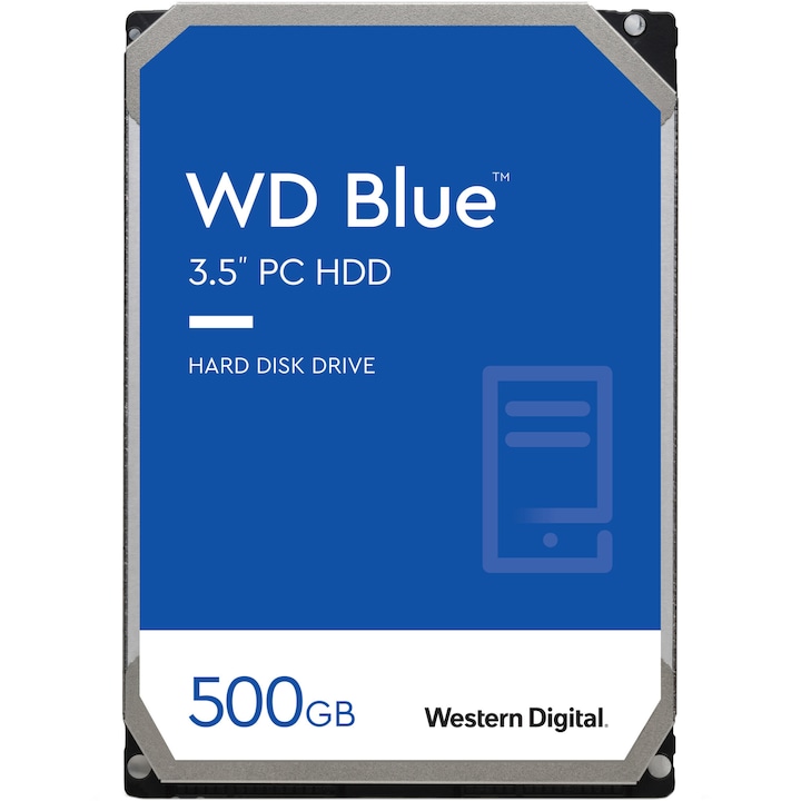 WD Blue 500GB HDD, 7200rpm, 32MB, SATA 3