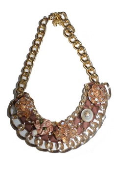 Colier in stil baroc cu compozitii florale,D&J Exclusive,Maro Colier in stil baroc cu compozitii florale,D&J Exclusive,Maro