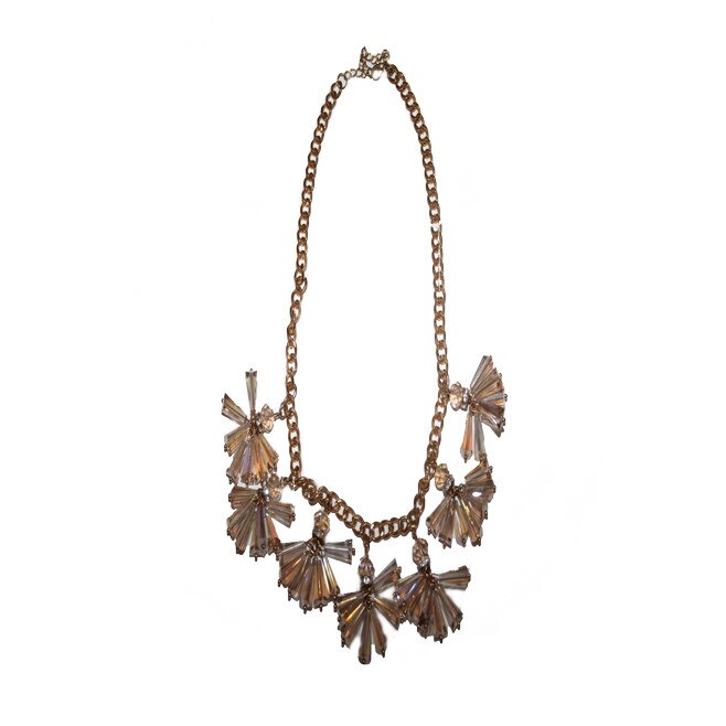 Colier modern din pietre stralucitoare, D&J Exclusive,Auriu