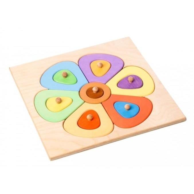Puzzle incastrat floare, ABA, 15 piese