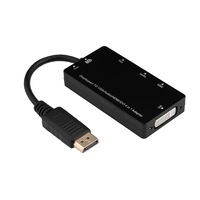 adaptor convertor 4in1 displayport dp la hdmi  vga  dvi cu audio compatibil laptop pc functioneaza 3 display-uri simultan tv monitor videoproiector imagen 20_0_
0