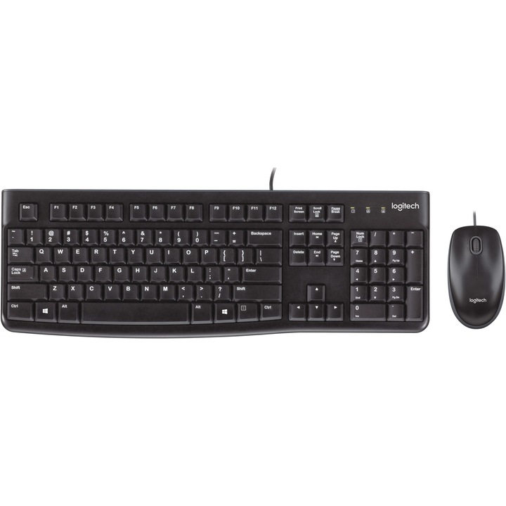 Комплект клавиатура + мишка Logitech Wired Desktop MK120, USB 2.0